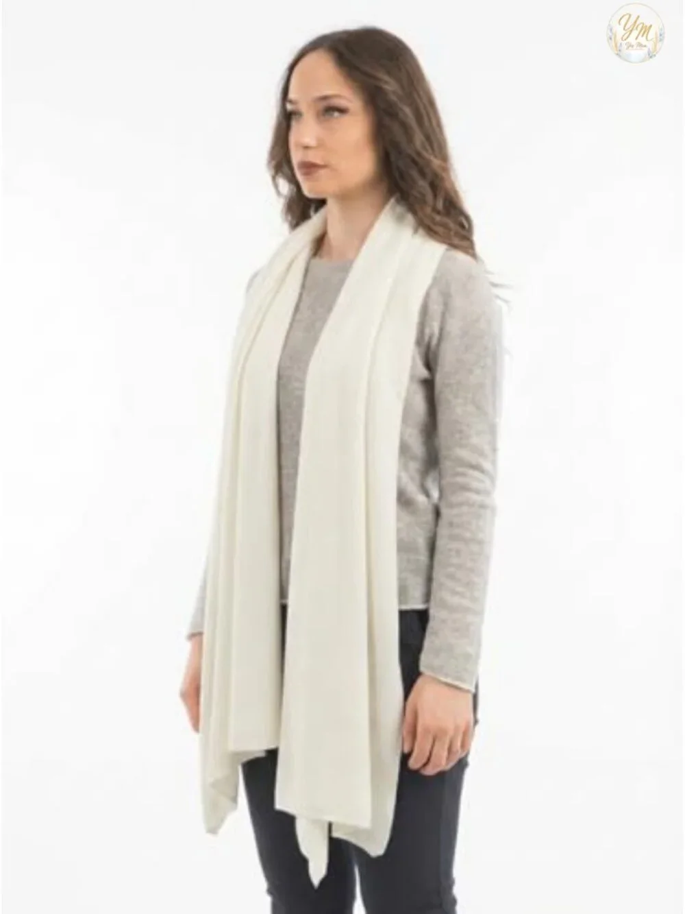 Italian Cashmere Wool Blend Stole Wrap Shawl 24x73